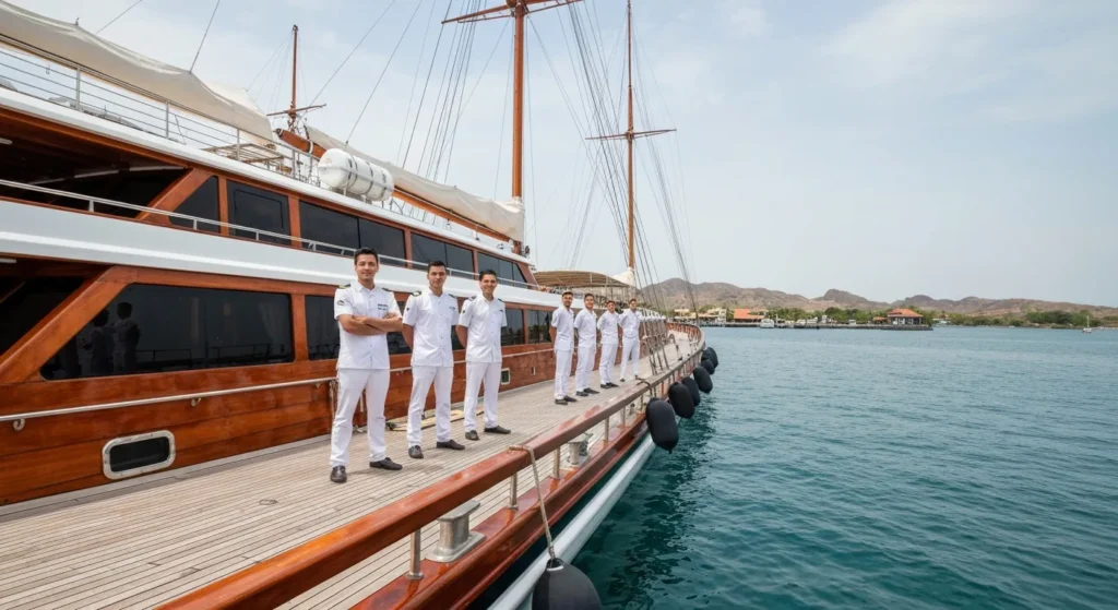 Komodo Yacht Charters fleet showcasing premium vessels and professional crew