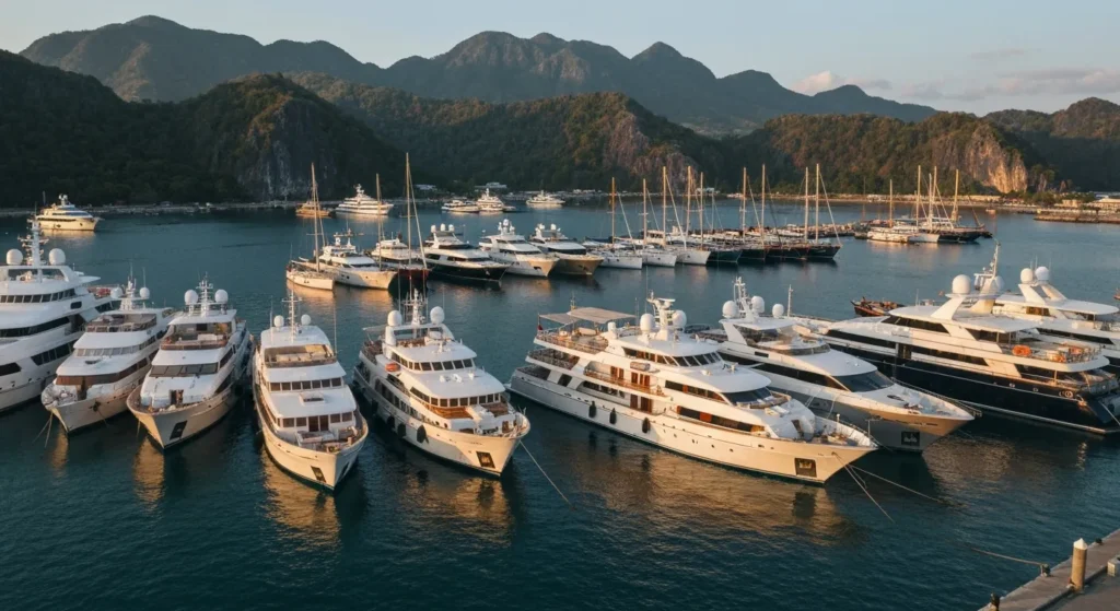 Juara Holding Group headquarters and Komodo Yacht Charters fleet overview