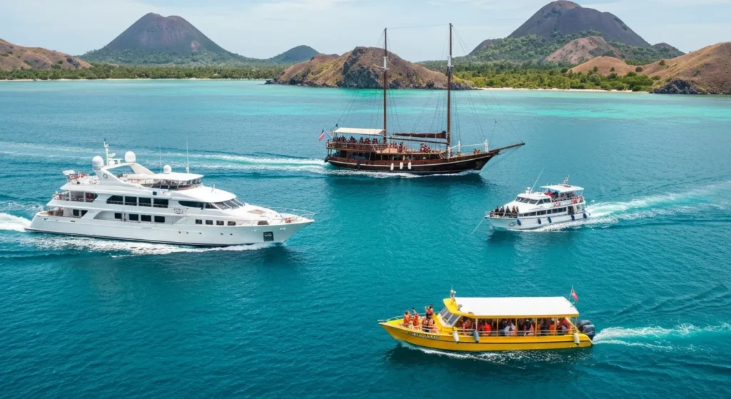 Different vessel types for Komodo island exploration comparison guide